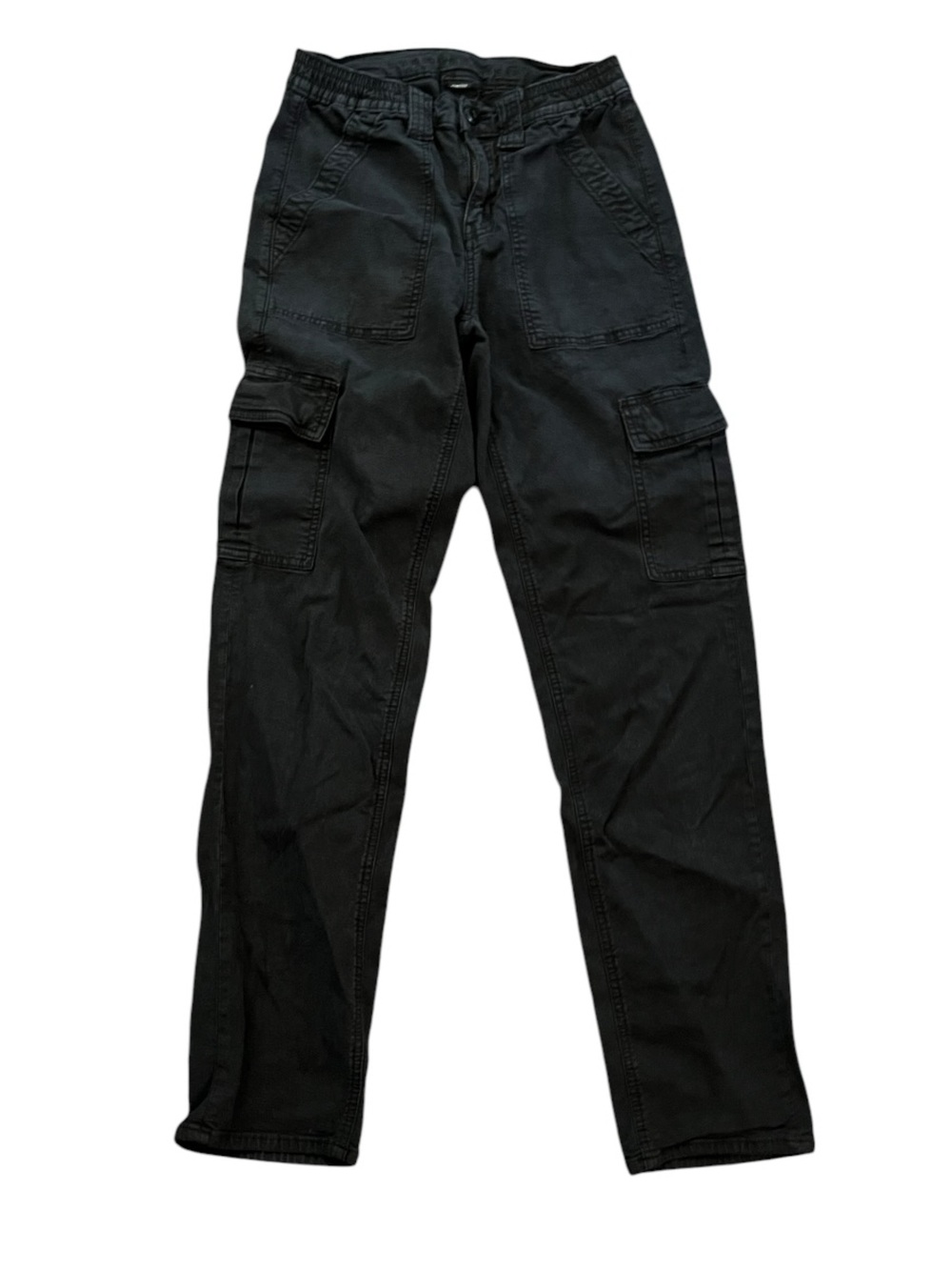 American Eagle Stretch Cargo Skinny Jeans Faded Black 2 Long